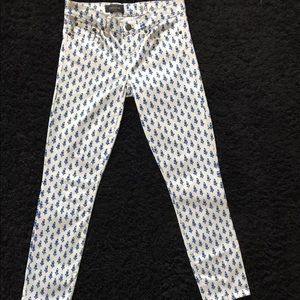 J. Crew size 26 Toothpick patterned skinny jeans